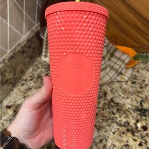 Starbucks Coral Textured Tumbler